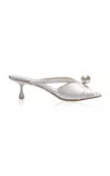 Jimmy Choo Siva Mule 50 Satin Mule In White