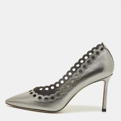 Pre-owned Jimmy Choo Size 36 Silver Leather Pumps