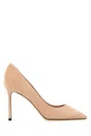 Jimmy Choo Skin Pink Suede Romy 85 Pumps