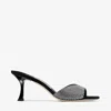 Jimmy Choo Embellished Suede Skye 70 Mules In Black