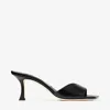 Jimmy Choo Women Skye 70 Leather Heel Sandals In Black