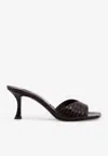 Jimmy Choo Skye 70 Croc-embossed Leather Mules In Animal Print