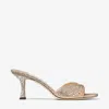 Jimmy Choo Women's Embellished Satin Skye Mules In Gold/crystal