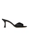 Jimmy Choo Women Skye 70 Leather Heel Sandals In Black