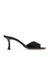 Jimmy Choo Women Skye 70 Leather Heel Sandals In Black