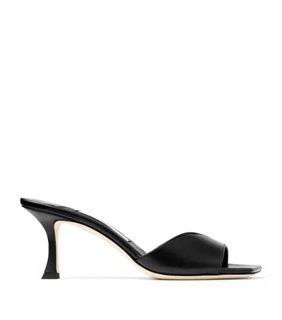 JIMMY CHOO SKYE 70 LEATHER MULES