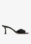 Jimmy Choo Women Skye 70 Leather Heel Sandals In Black