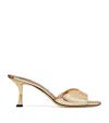 JIMMY CHOO SKYE 70 METALLIC LEATHER MULES