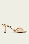 Jimmy Choo Skye 70 Metallic Leather Sandals In Gold