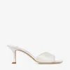 Jimmy Choo Womens Ivory Skye 70 Single-strap Leather Heeled Mules In Neutral