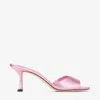 Jimmy Choo Square-headed High-heeled Sandals In Pink