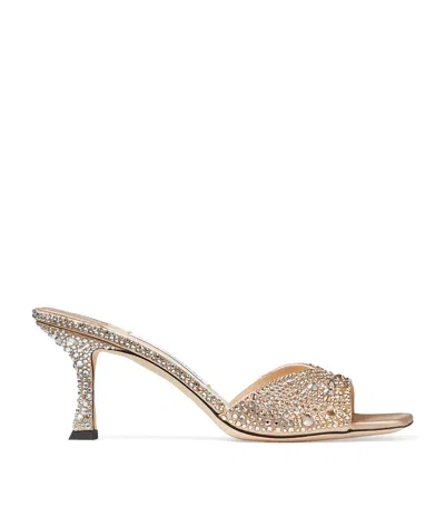 JIMMY CHOO SKYE 70 RHINESTONE-EMBELLISHED MULES