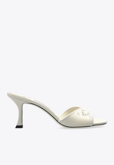 Jimmy Choo Skye 70 Sangallo Embroidered Sandals In White