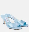 Jimmy Choo Skye 70 Satin Mules In Blue