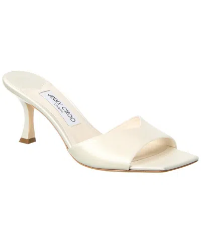 Jimmy Choo Skye 70 Satin Sandal In White