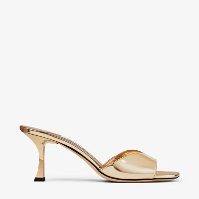 Jimmy Choo Skye 70mm Metallic Mules In Gold