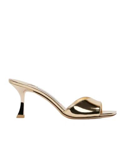 Jimmy Choo Skye 70 Square Open-toe High-heeled Sandals In Gold