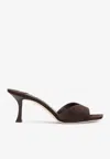 Jimmy Choo 70mm Skye Suede Heeled Sandals In Brown
