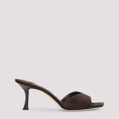 Jimmy Choo Skye 70 Suede Mules In Brown