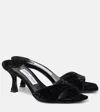 Jimmy Choo Skye 70 Velvet Mules In Black