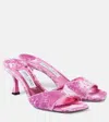 Jimmy Choo Skye 70 Velvet Mules In Pink