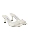 Jimmy Choo Skye 70 Satin Sandal In White