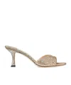 Jimmy Choo Women's Embellished Satin Skye Mules In Nude