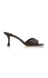Jimmy Choo Skye Satin Mules In Brown