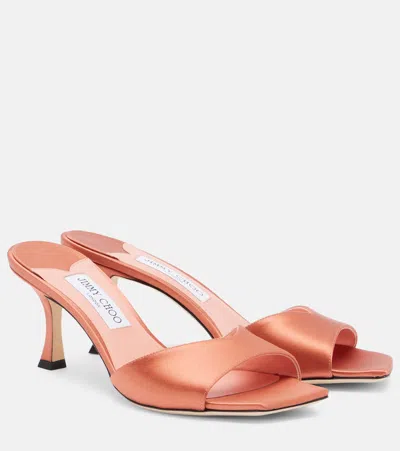 Jimmy Choo Skye Satin Sandals In Multi