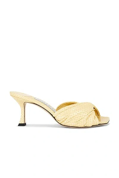 Jimmy Choo Skye Twist 70 Mule In Yellow
