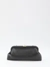 Jimmy Choo Structured Chain Strap Clutch Bag In Black