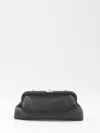 Jimmy Choo Structured Chain Strap Clutch Bag In Black