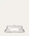 Jimmy Choo Skylar Frame Metallic Leather Clutch Bag