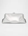 Jimmy Choo Skylar Frame Metallic Leather Clutch Bag