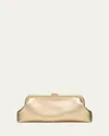 Jimmy Choo Skylar Frame Metallic Leather Clutch Bag