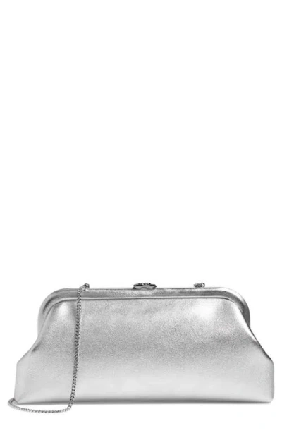 JIMMY CHOO JIMMY CHOO SKYLAR METALLIC LEATHER CLUTCH