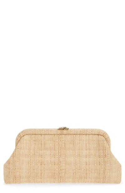 Jimmy Choo Skylar Raffia Clutch In Neutral