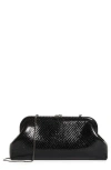 Jimmy Choo Skylar Snakeskin Embossed Leather Clutch In Multi