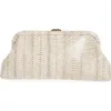 Jimmy Choo Skylar Snakeskin Embossed Leather Clutch
