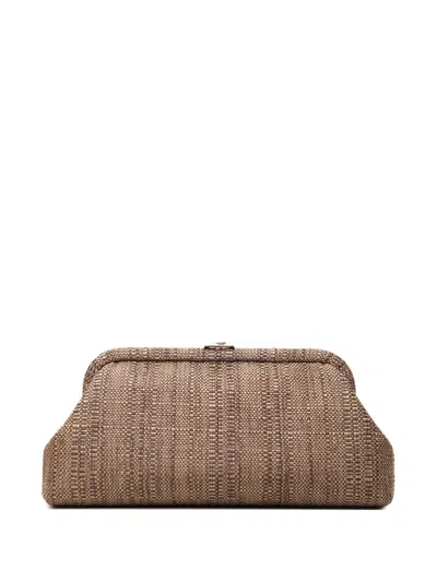 Jimmy Choo Skylar Woven Clutch Bag In Pink