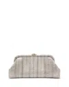 Jimmy Choo Skyler Clutch In Roccia/brushed Gold