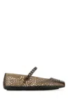 Jimmy Choo The Jelly Transparent Black Ballet Flats With Crystals Women In Black