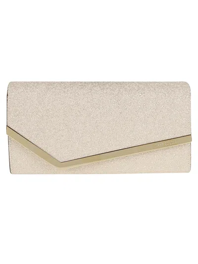 Jimmy Choo Sleek Metallic Wallet For Women In Neutral