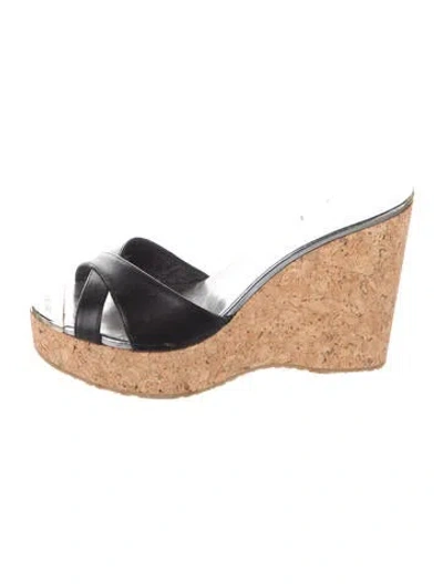 Pre-owned Jimmy Choo Slides In Black