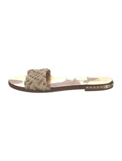 Pre-owned Jimmy Choo Slides In Gold