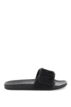 Jimmy Choo Black Black Fitz/f Leather Pool Slippers