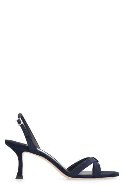 Jimmy Choo Slingback Elsy 70 In Suede Leather In Animal Print