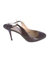 Jimmy Choo Slingback Heels In Brown Leather In Brown