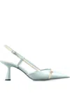 Jimmy Choo 65mm Camila Patent-leather Slingback Pumps In Blue