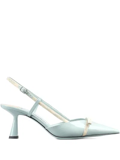 Jimmy Choo Slingback Leather Pumps In Blue